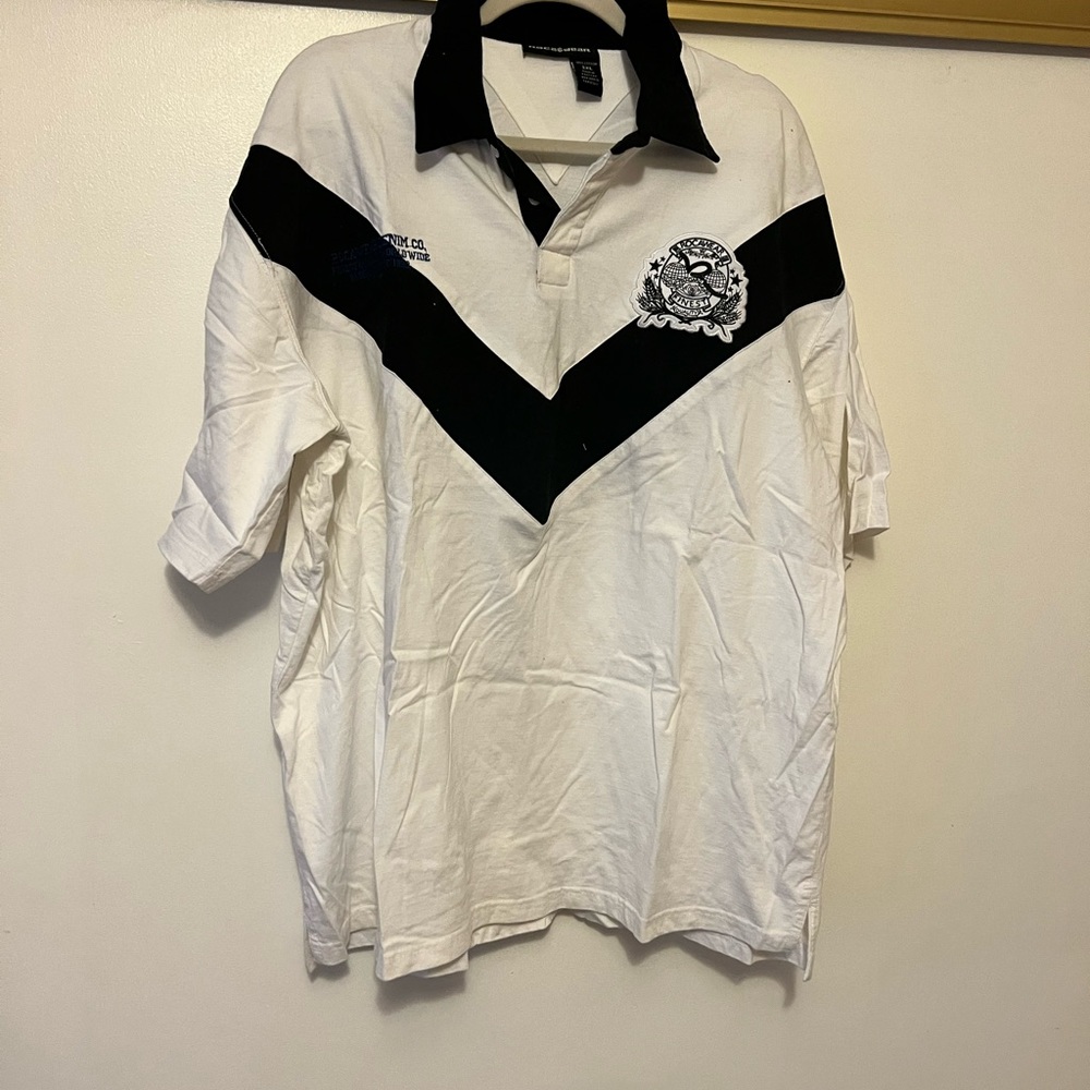 White XXL Rockawear Polo style short sleeve shirt.